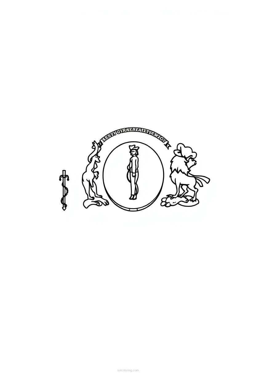 Kentucky State Flag coloring pages