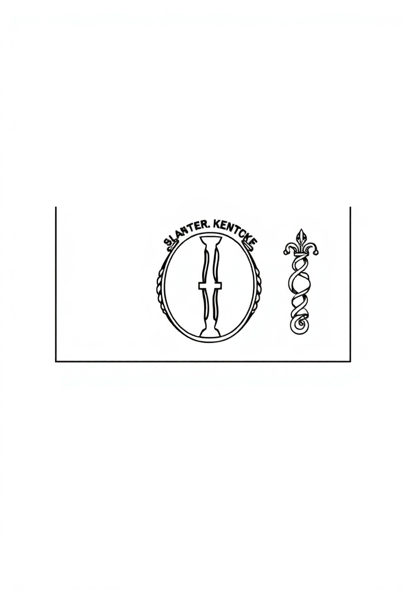 Kentucky State Flag coloring page, free printable