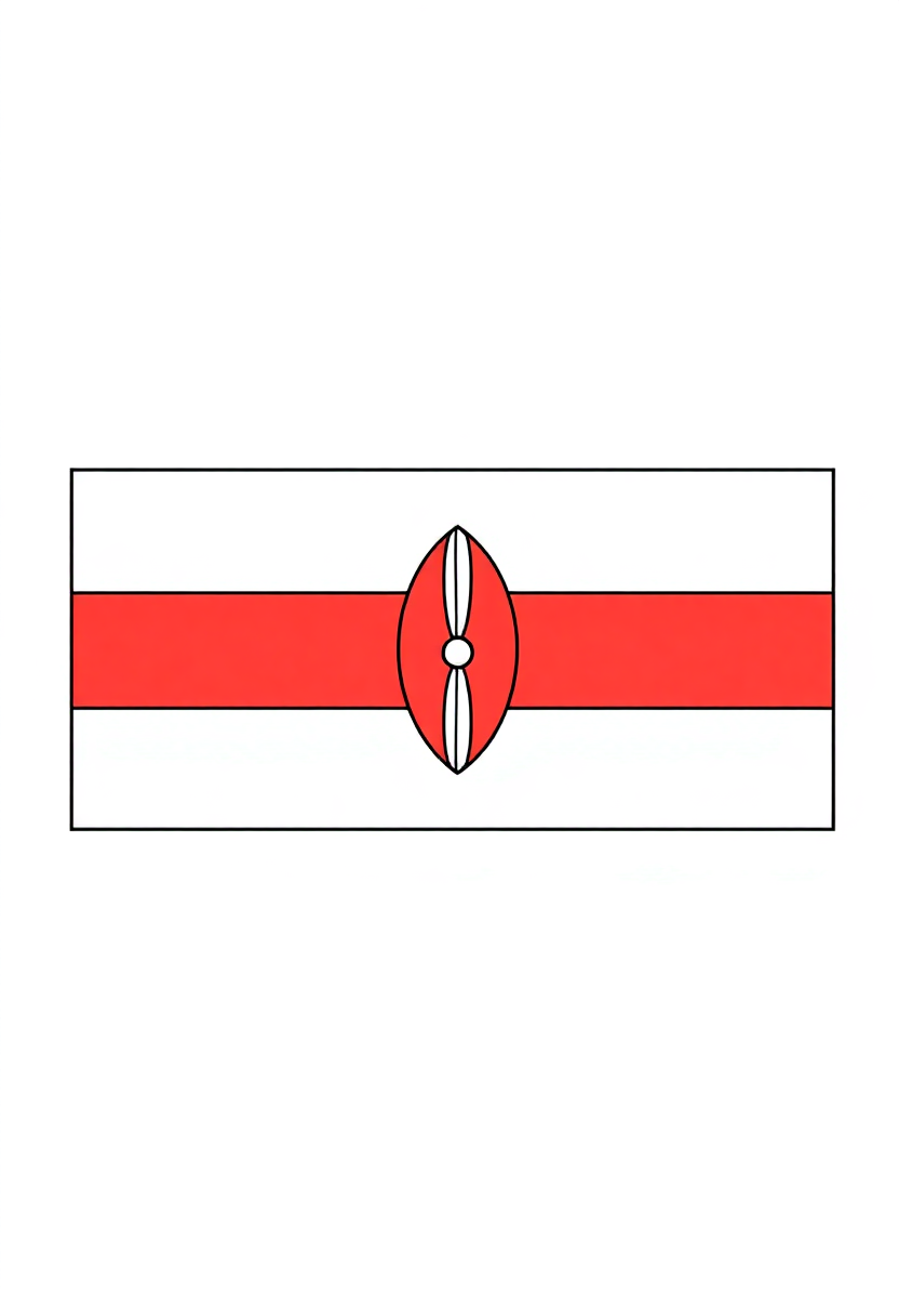 Kenyan Flag coloring pages