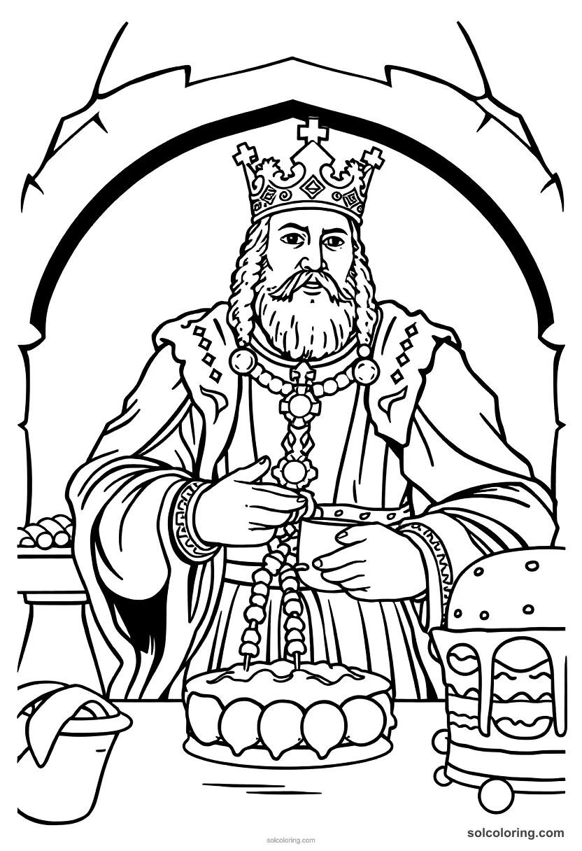 King Alfred The Great Burning The Cakes coloring pages