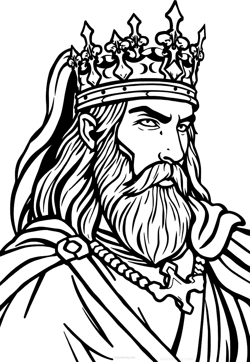 King Arthur With Crown coloring pages