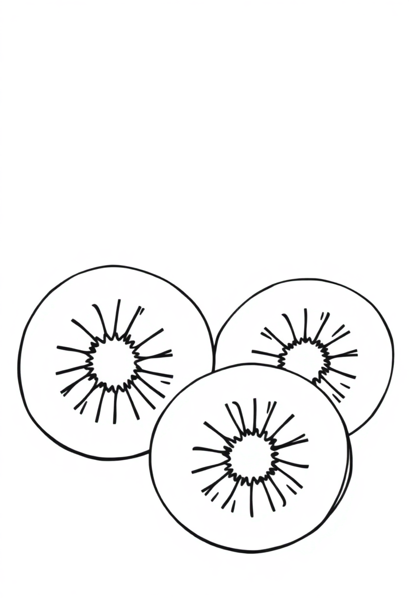 Kiwi Slices coloring pages