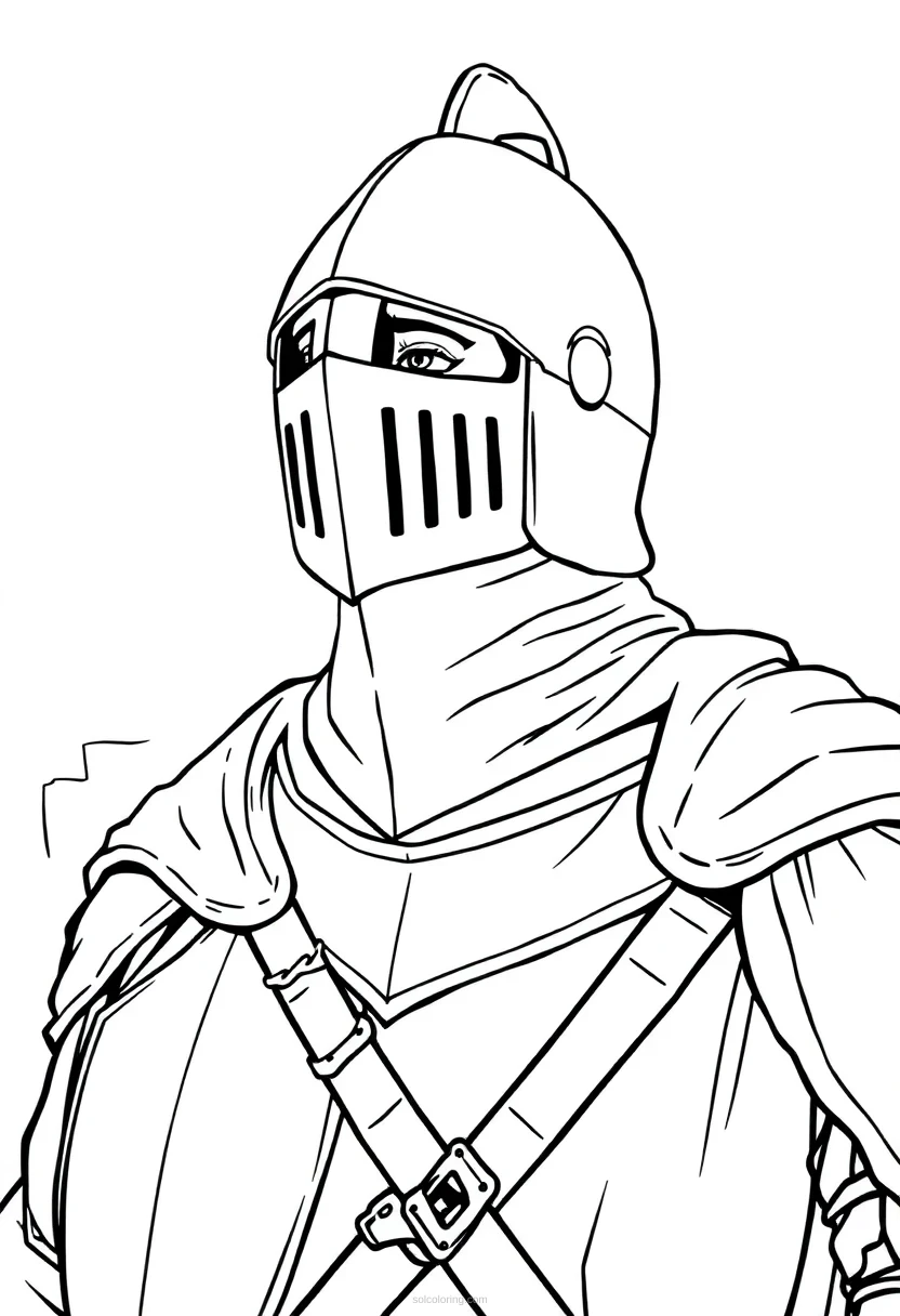 Knight coloring page for kids