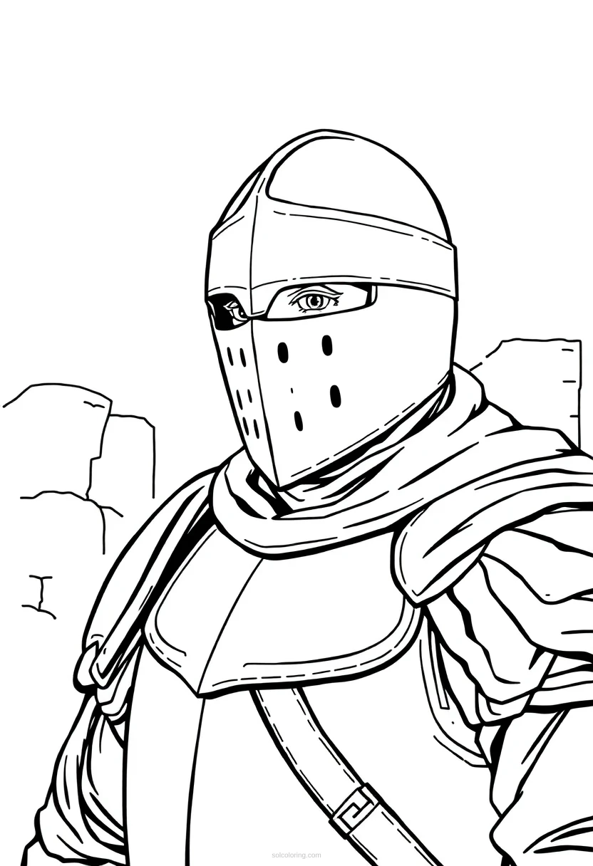 Knight coloring page for kids