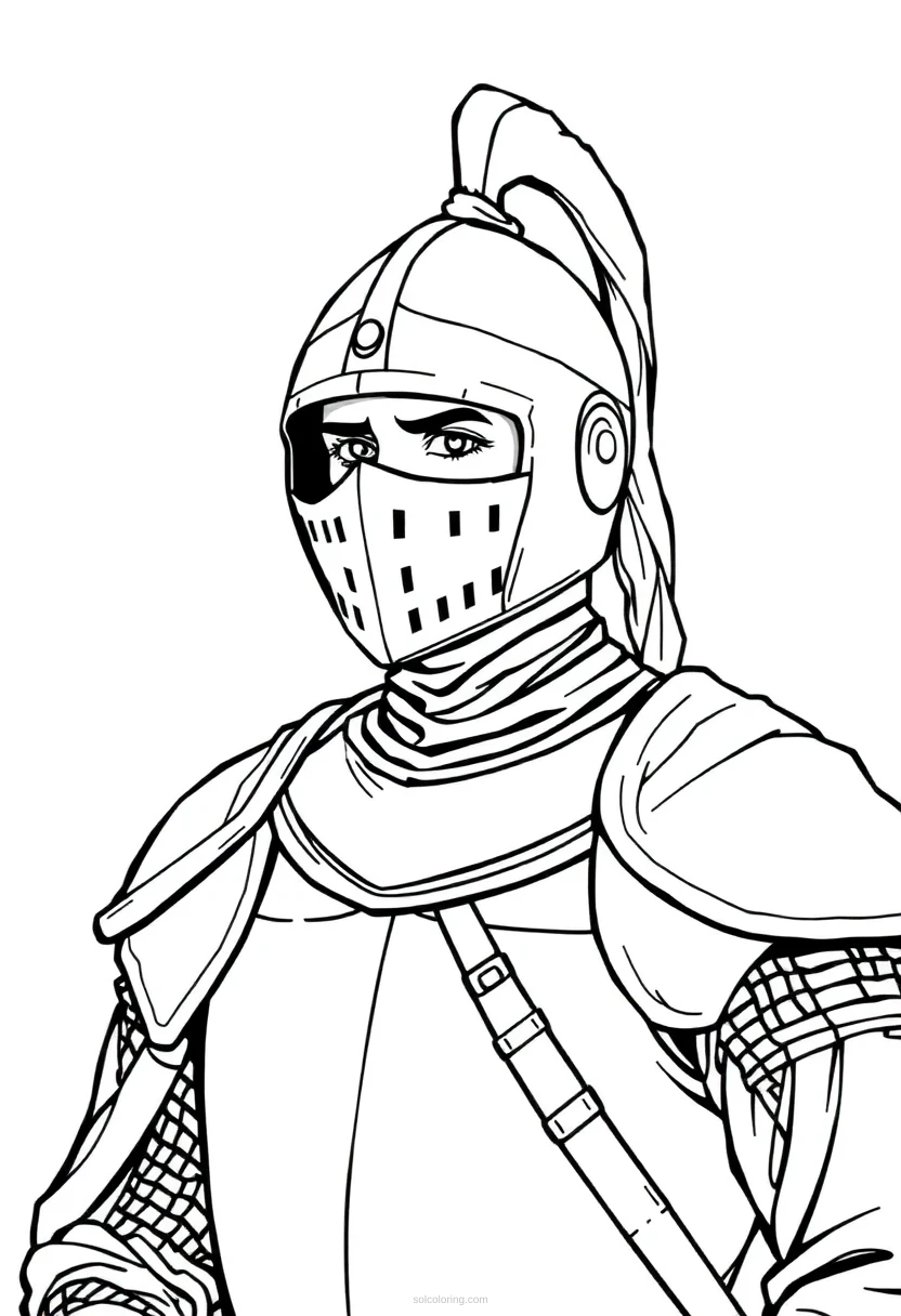 Knight coloring page for kids