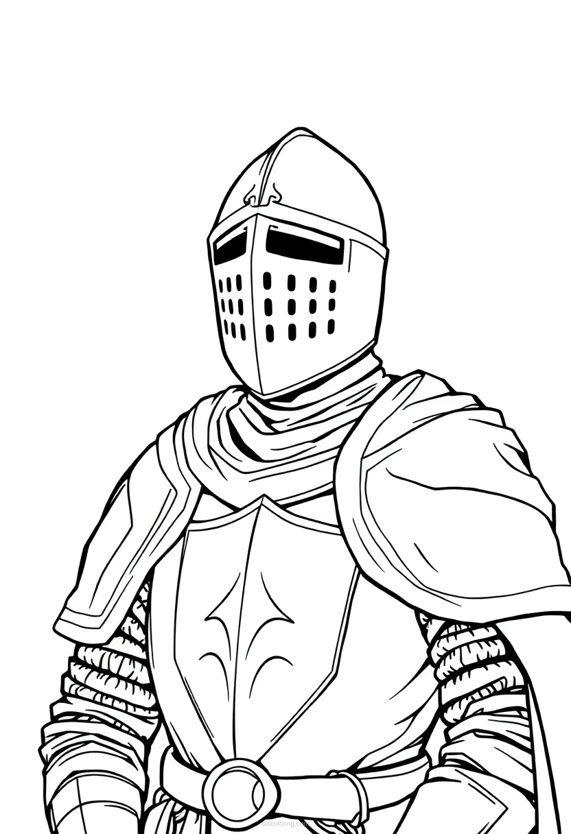 Knight coloring page for kids