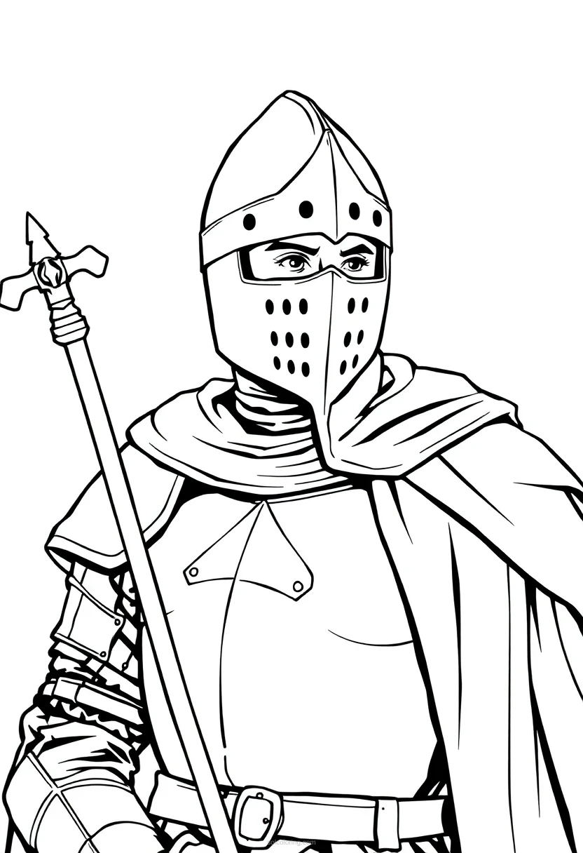 Knight Detailed coloring pages
