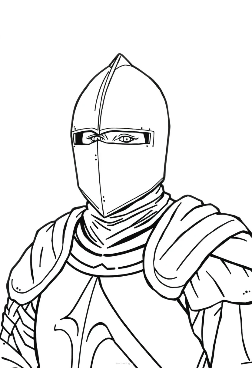 Knight coloring page for kids