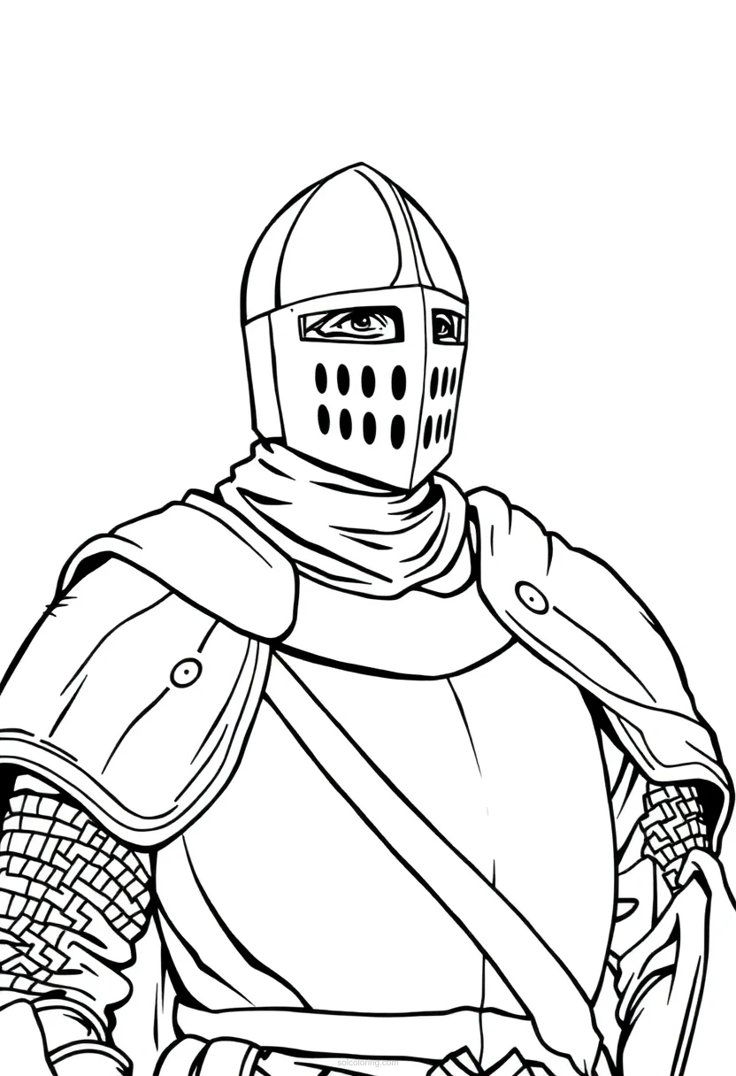 Knight coloring page for kids