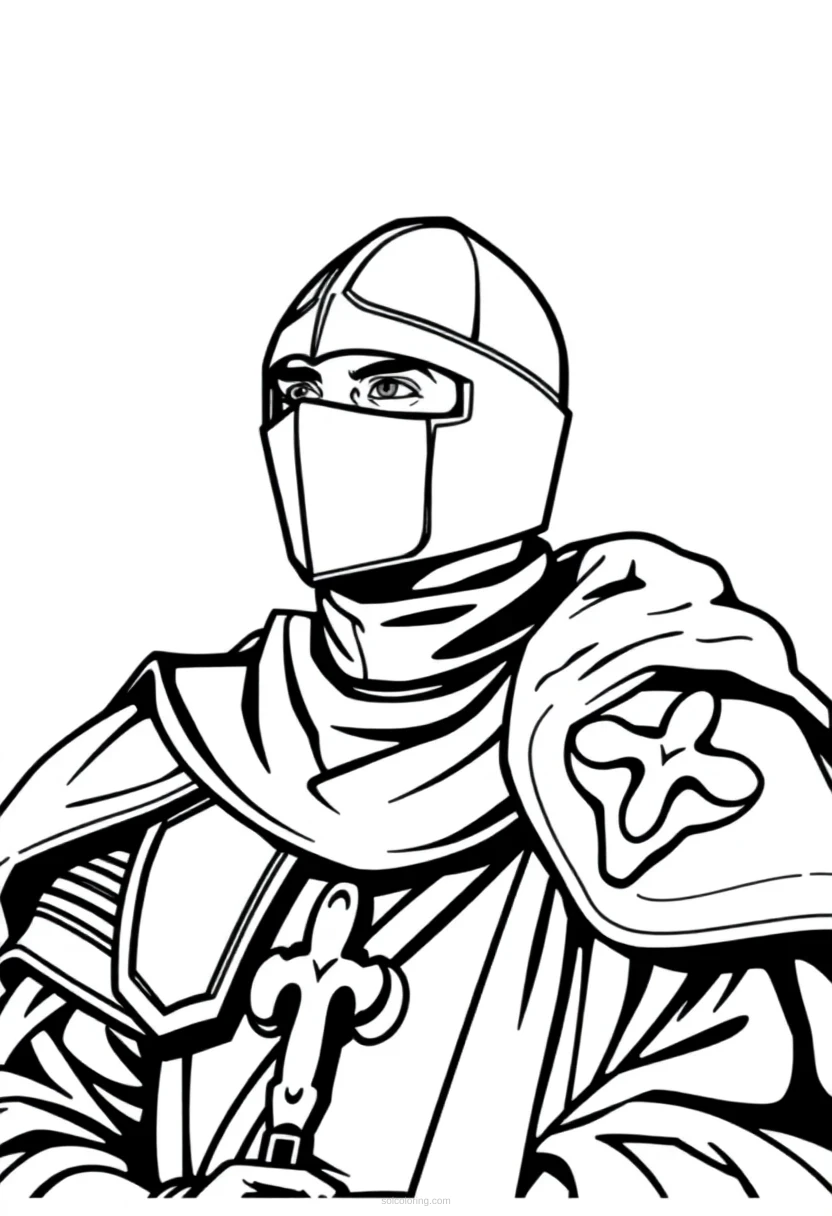 Knight Mandala coloring pages