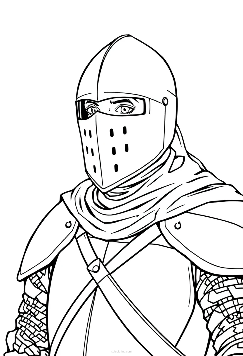Knight coloring page for kids