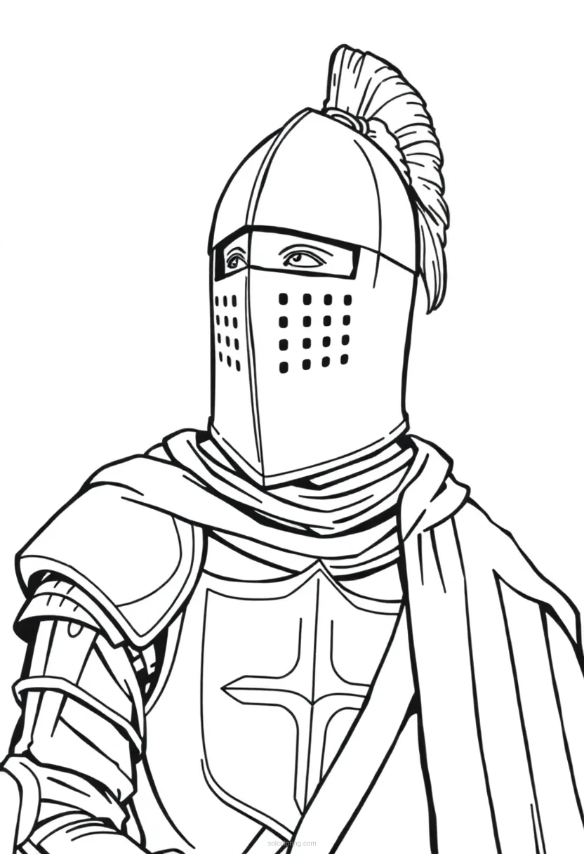 Knight Realistic coloring pages