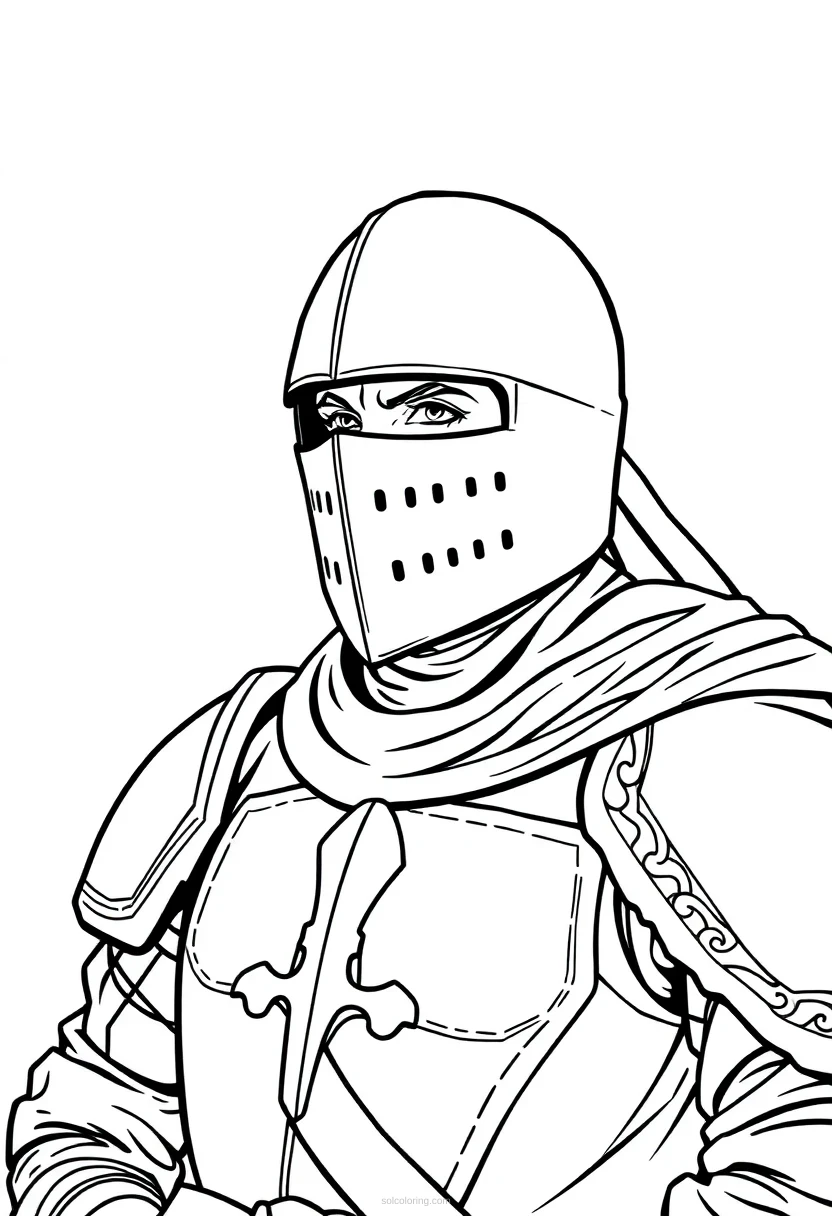 Knight coloring page for kids
