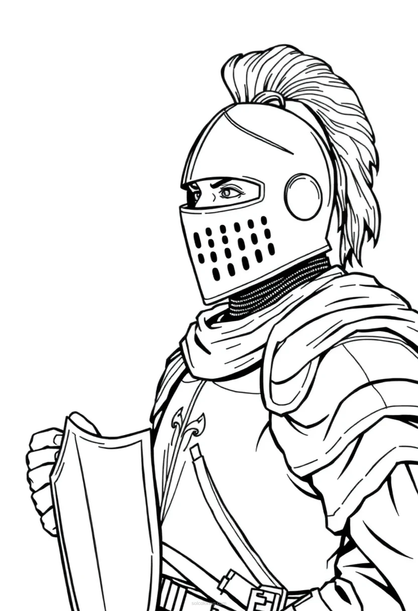 Knight coloring page for kids