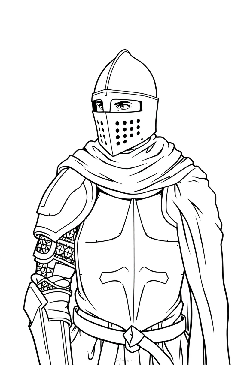 Knight Simple coloring pages