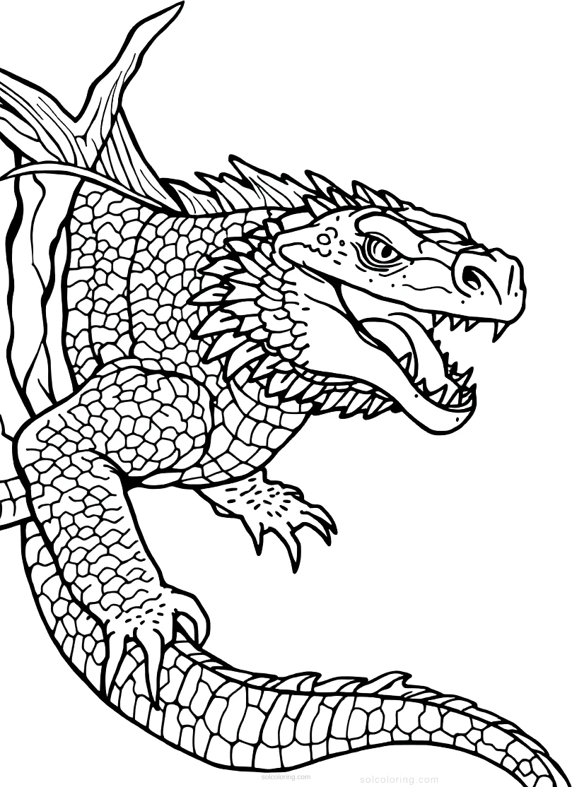 Komodo Dragon coloring page for kids