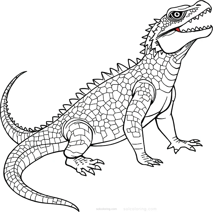 Komodo Dragon coloring page for kids