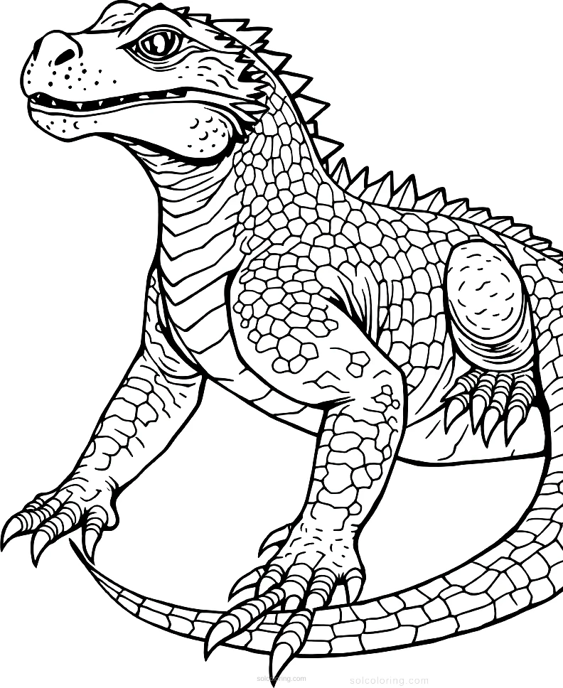 Komodo Dragon coloring page for kids