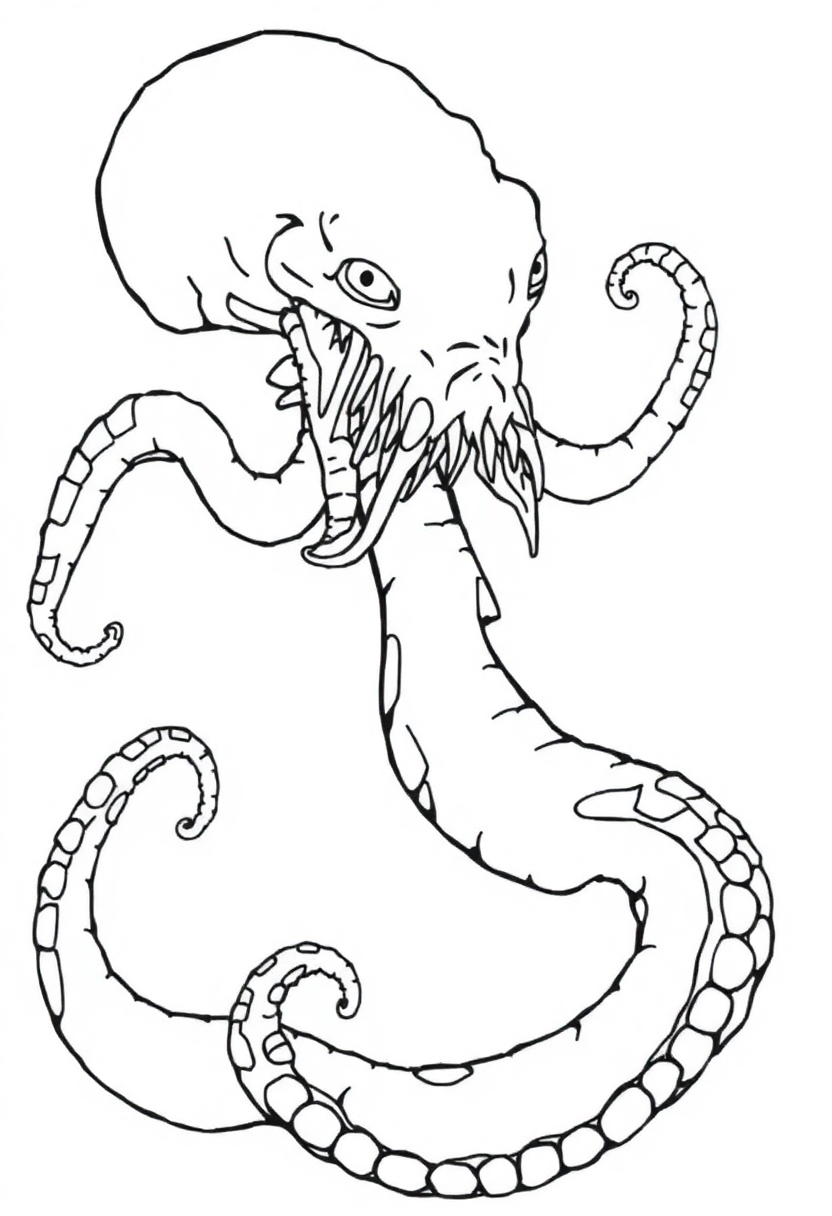 Kraken coloring pages