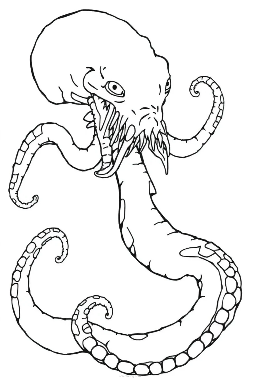 Kraken coloring pages