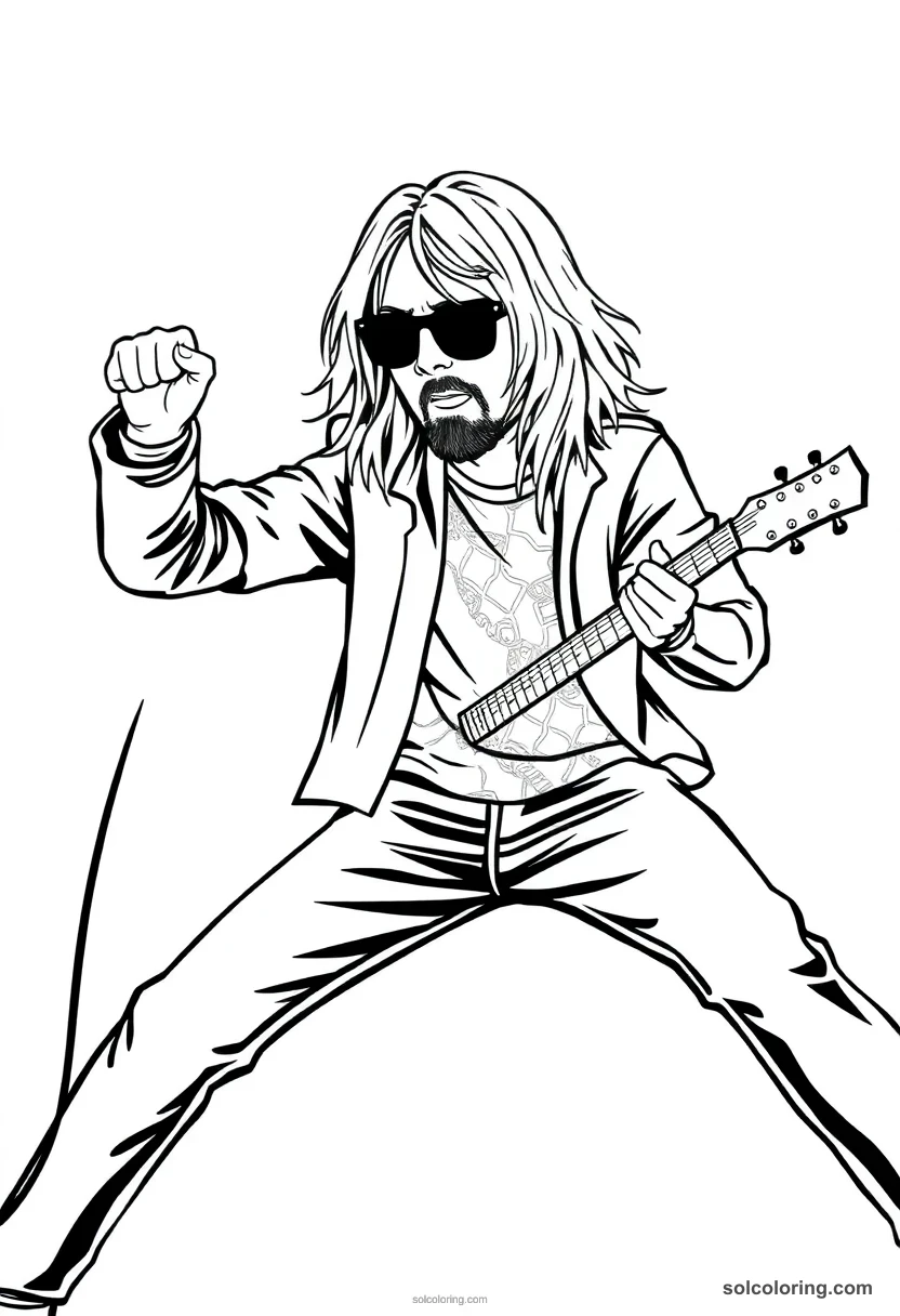 Kurt Cobain coloring pages