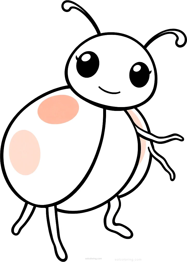 Ladybug coloring page for kids