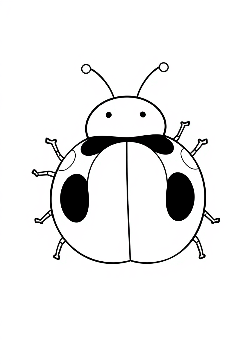 Ladybug coloring page, free printable