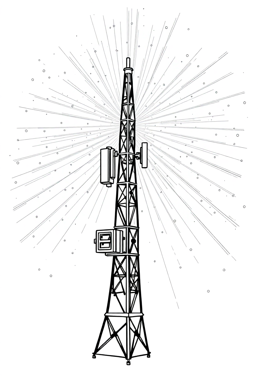 Laser Communication Array coloring page, free printable