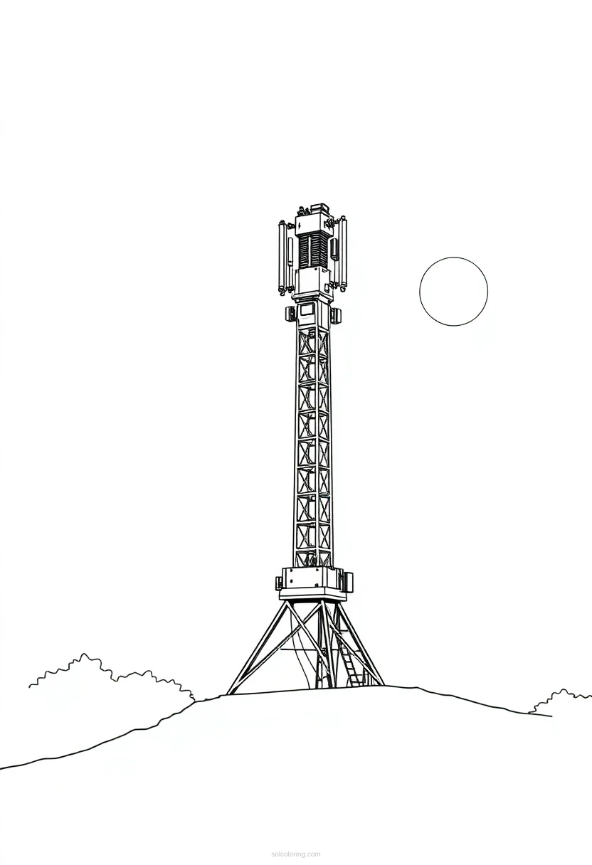 Laser Communication Array coloring page for kids