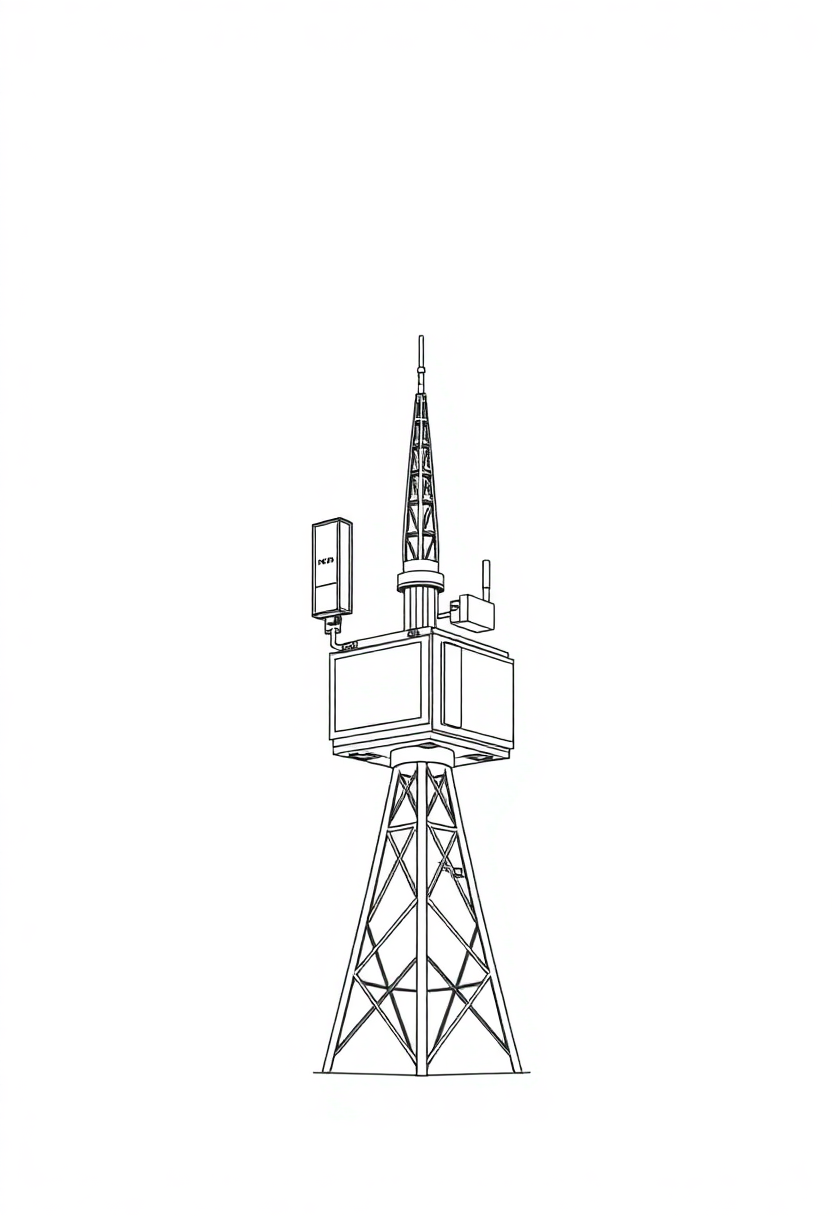 Laser Communication Array coloring page, free printable