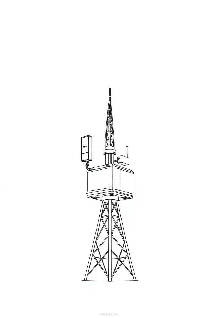 Laser Communication Array coloring page for kids