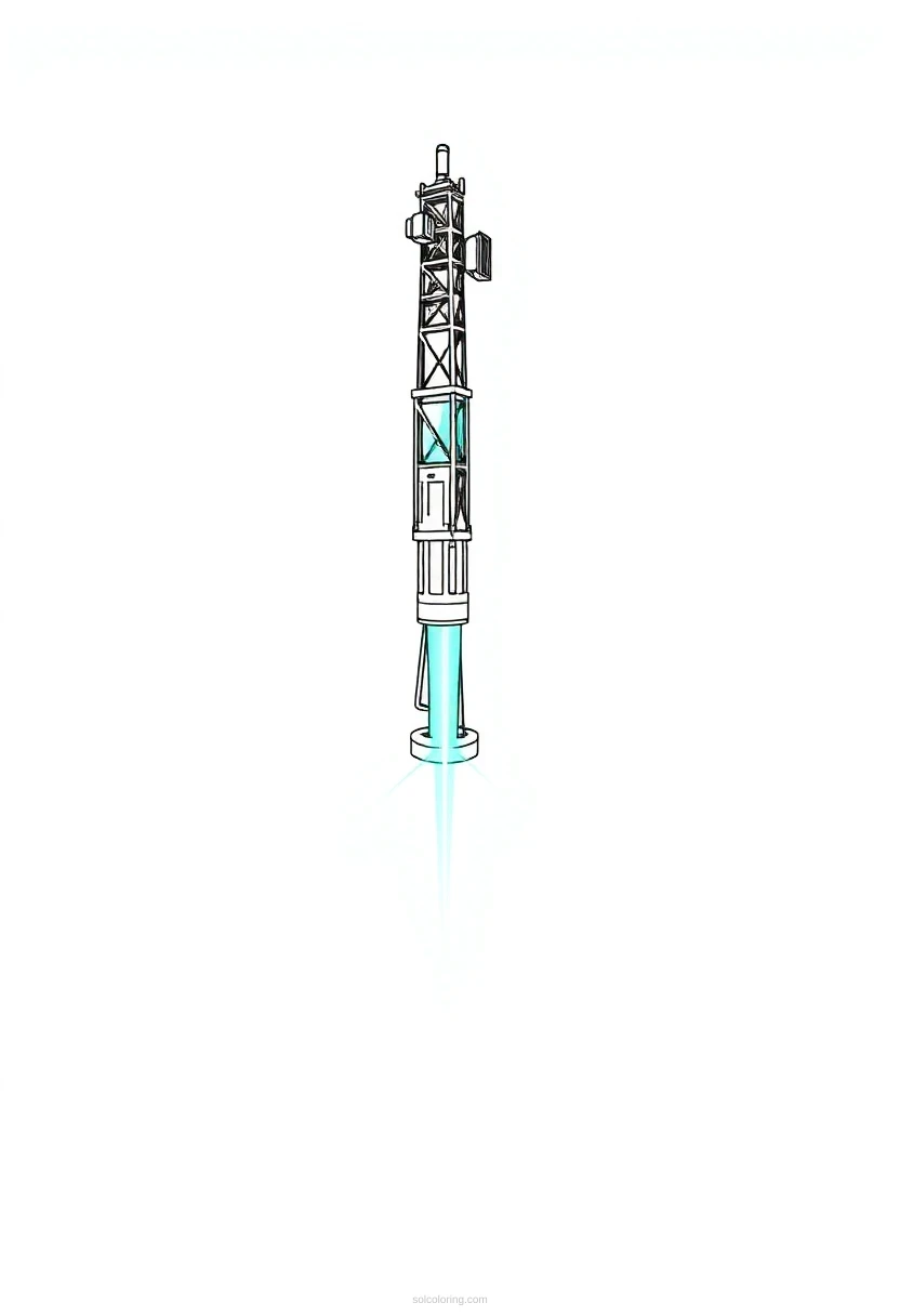 Laser Communication Array coloring page for kids