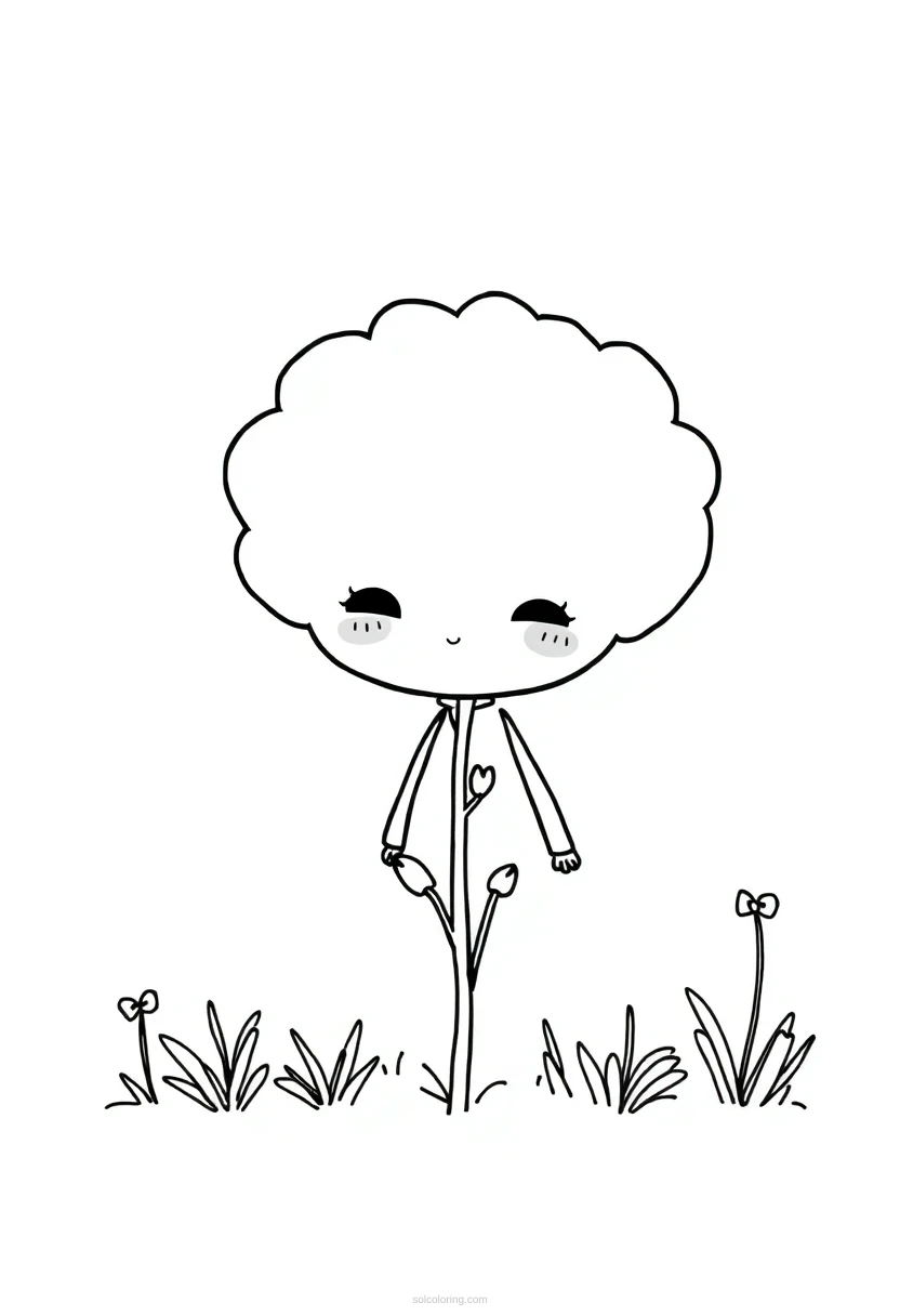 Lavender Field coloring page for kids