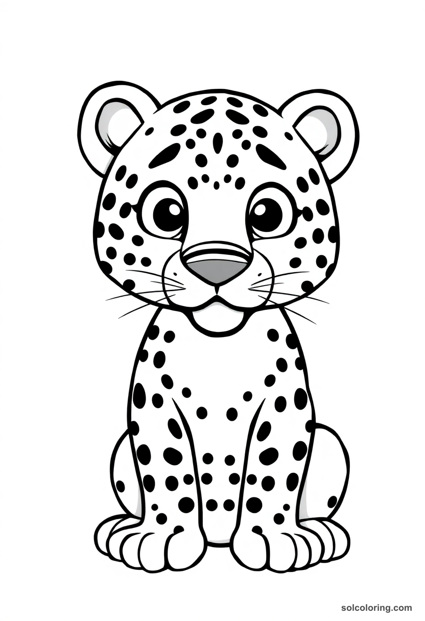 Cute Cartoon Leopard