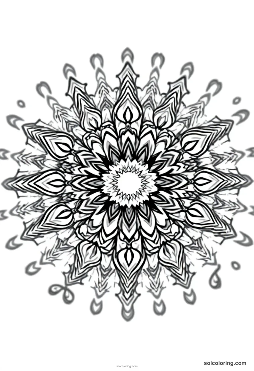 Mandala Leopard mandala coloring page for kids