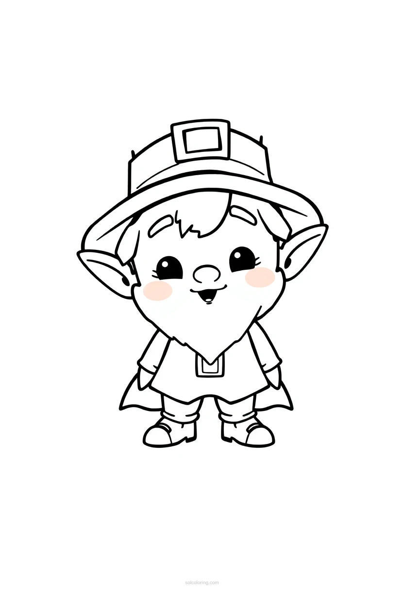 Leprechaun coloring page for kids