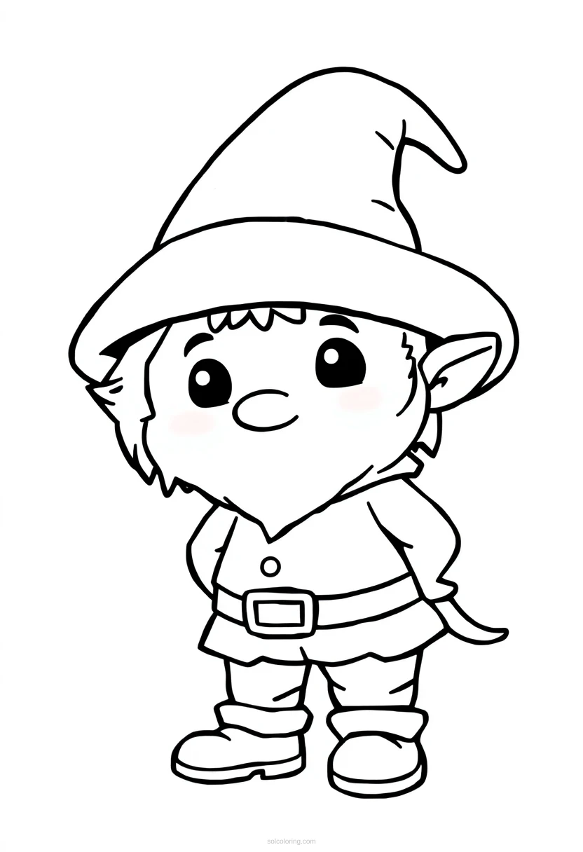 Leprechaun coloring page for kids