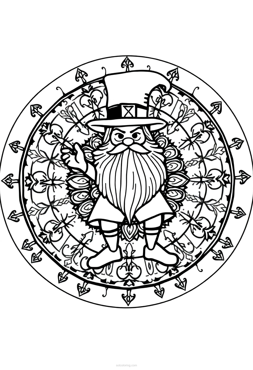 Leprechaun coloring page for kids