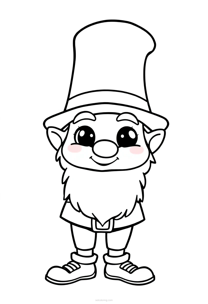 Leprechaun coloring page for kids