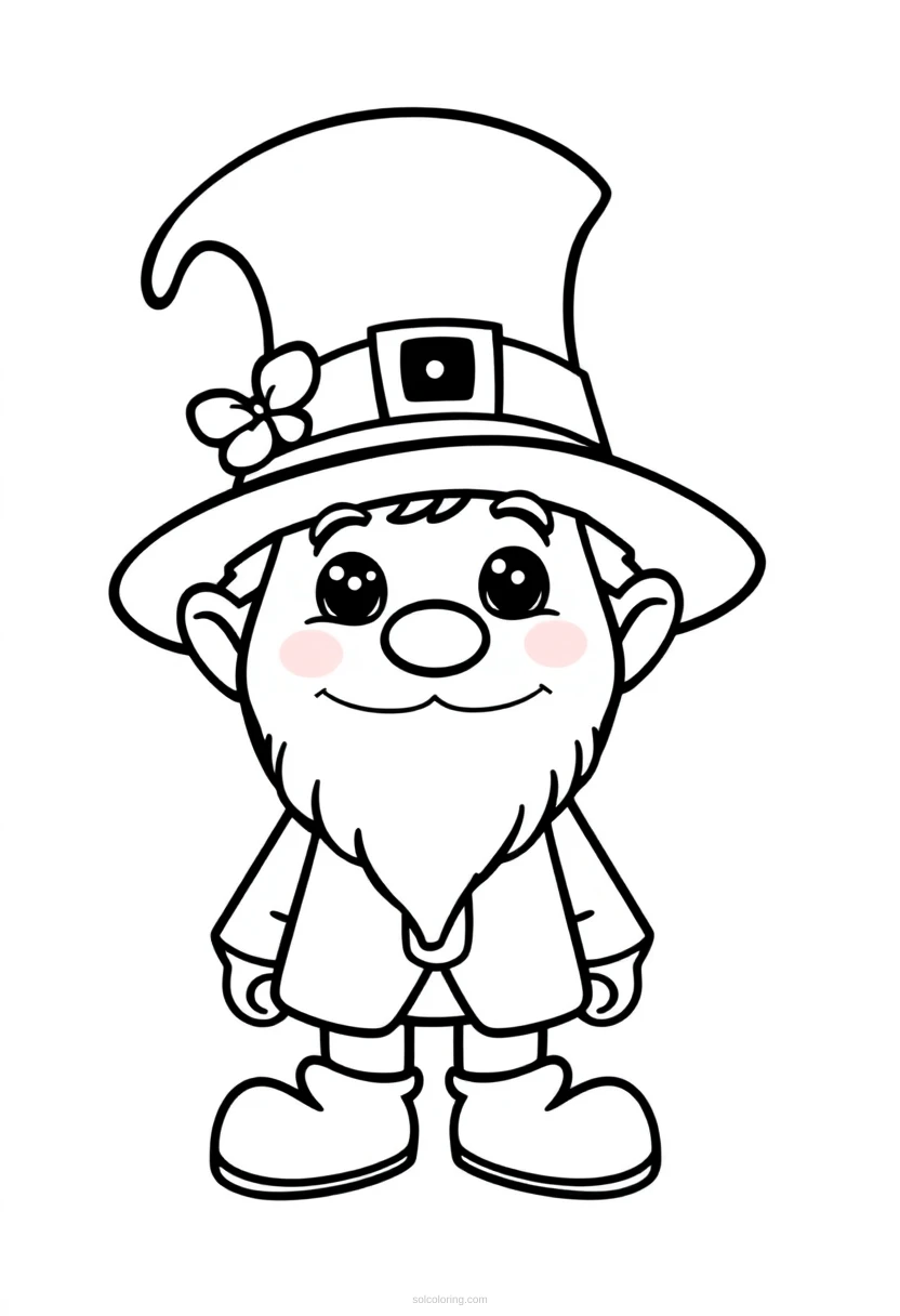 Leprechaun coloring page for kids