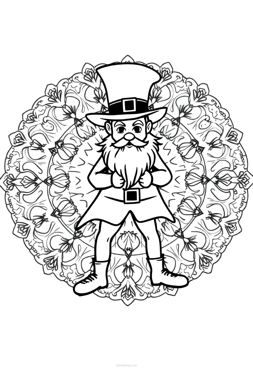 Leprechaun coloring page for kids