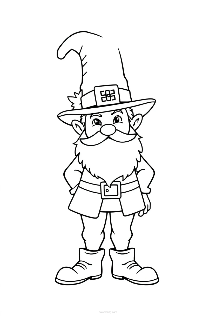 Leprechaun coloring page for kids