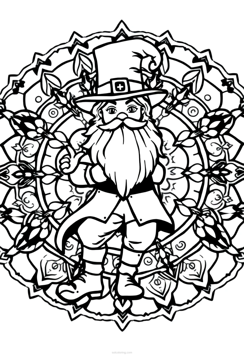 Leprechaun coloring page for kids