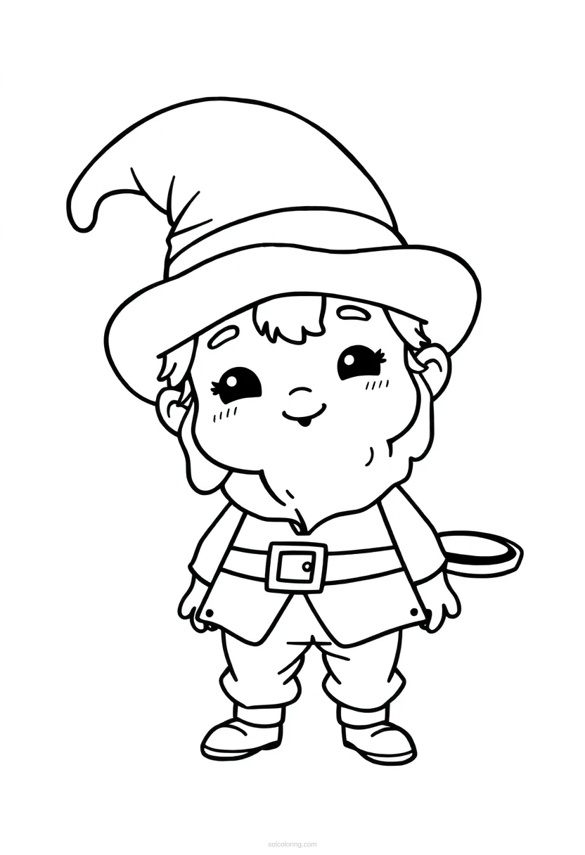 Leprechaun coloring page for kids
