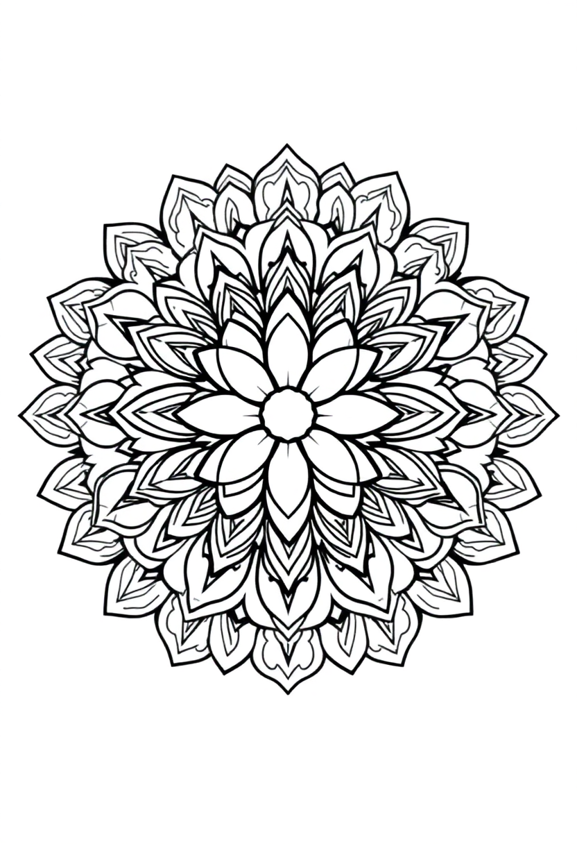Letter F with Flower coloring page for kids