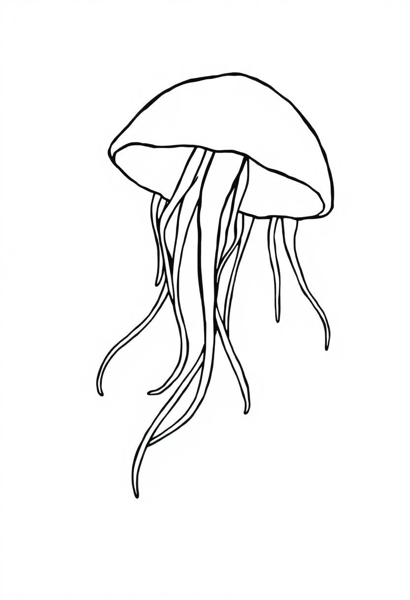 Letter J With Jellyfish coloring pages