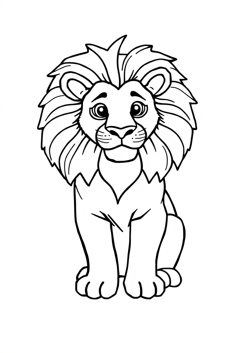 Letter L With Lion coloring pages