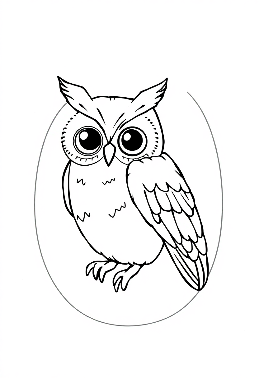 Letter O With Owl coloring pages