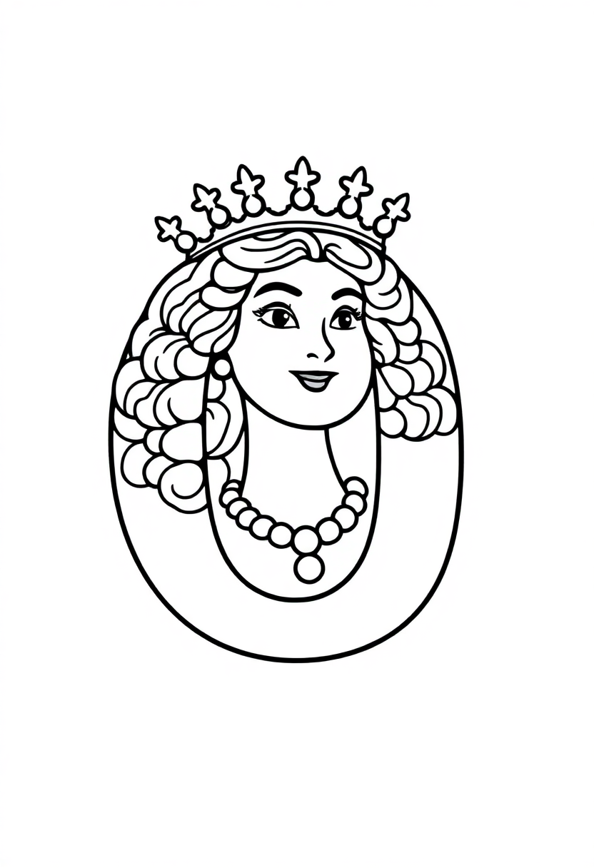 Letter Q With Queen coloring pages