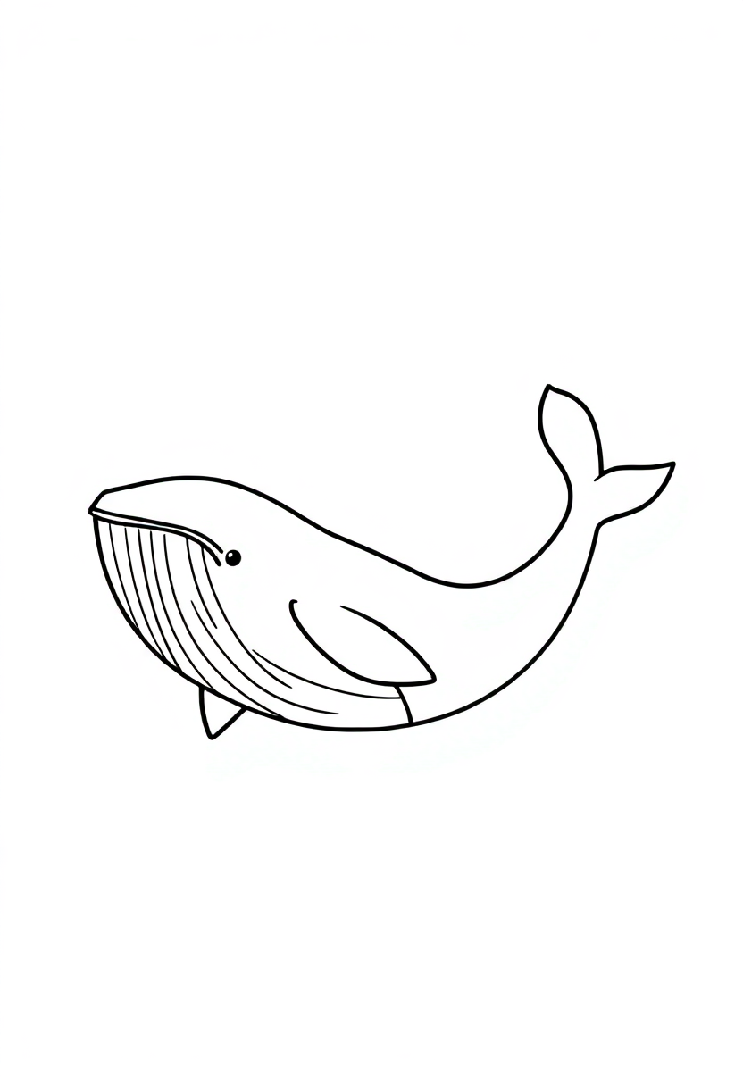 Letter W With Whale coloring pages